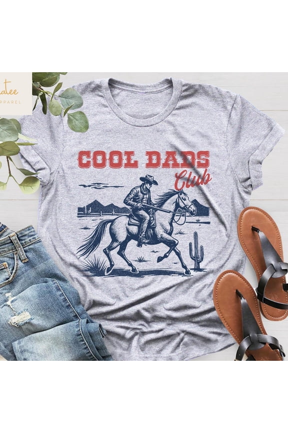 Cool Dads Club Cowboy Husband Him Father S Day Daddy Dad To Be T-Shirt All Size S-4Xl