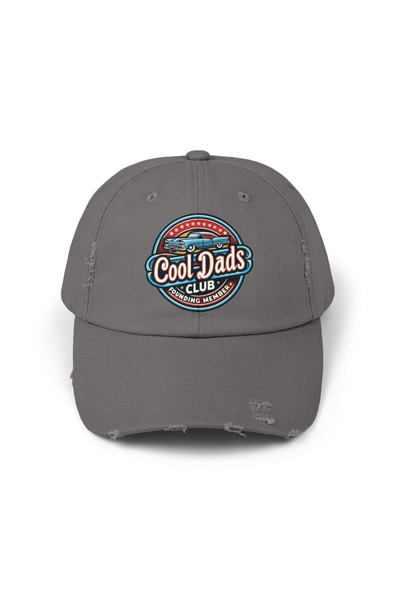 Cool Dads Club Founding Member Distressed Cap, Fathers Day Gift, Adjustable