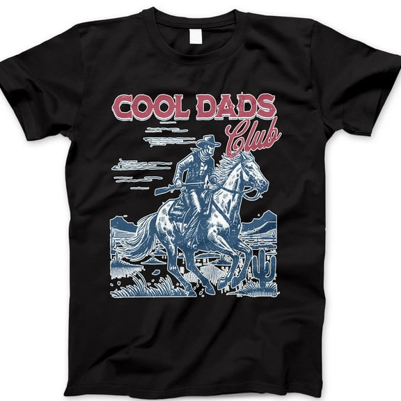 Cool Dads Club T-Shirt – Vintage Cowboy Western Graphic Tee for Dad, Father’s Day Gift Shirt, Country Style Rodeo Ranch Dad Outfit