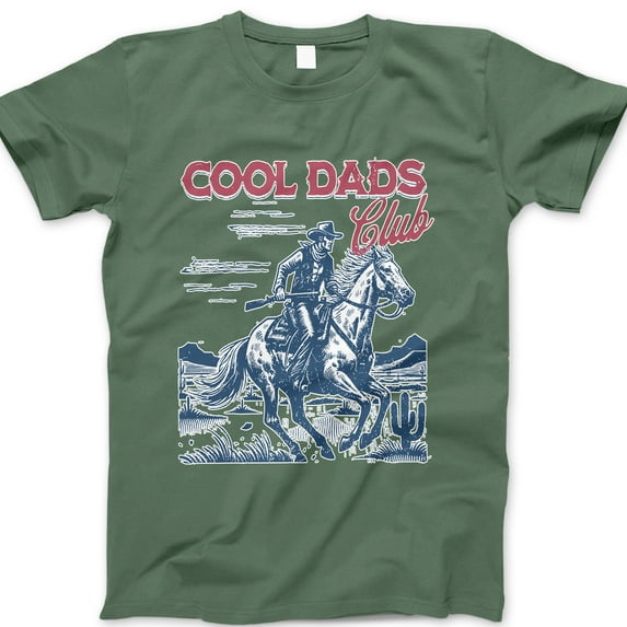 Cool Dads Club T-Shirt – Vintage Cowboy Western Graphic Tee for Dad, Father’s Day Gift Shirt, Country Style Rodeo Ranch Dad Outfit