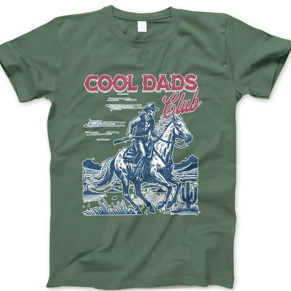 Cool Dads Club T-Shirt – Vintage Cowboy Western Graphic Tee for Dad, Father’s Day Gift Shirt, Country Style Rodeo Ranch Dad Outfit