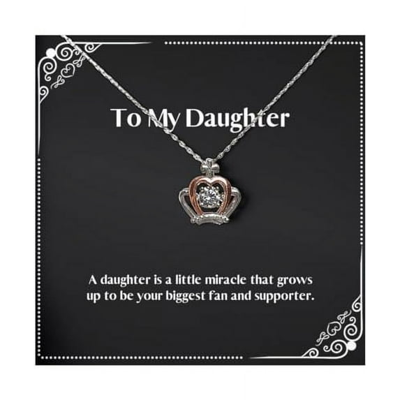 Cool Daughter Gifts, A daughter is a little miracle that, Birthday Unique Gifts, Crown Pendant Necklace For Daughter from Father, Daughter gift ideas for birthday, Daughter gift ideas for Christmas,