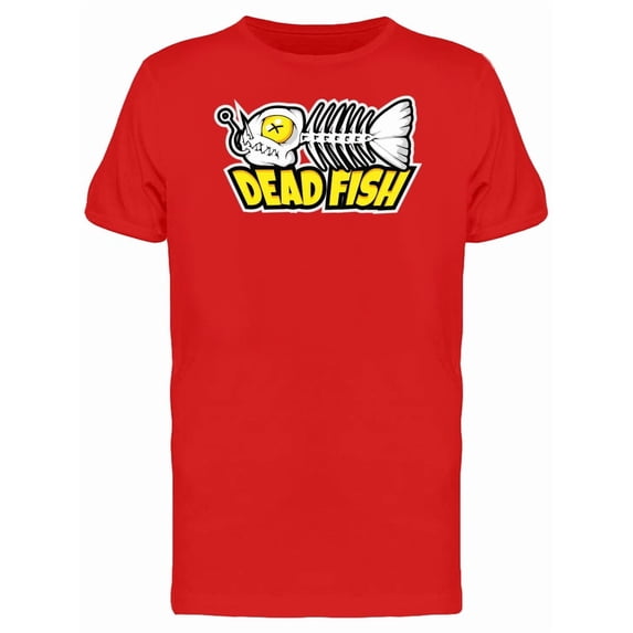 Cool Dead Fish Bone Doodle T-Shirt Men -Image by Shutterstock, Male Large