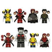 Cool Deadpool Figures Deadpool and Wolverine 8PC Children's Puzzle Toys Children's Building Block Toys
