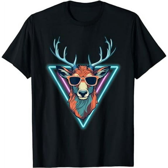 Cool Deer Funny Animal Party Wear Sunglasses Vintage 70s 80s T-Shirt