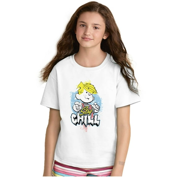 Cool Dennis The Menace Stay Chill Crewneck T Shirts Boy Girl Teen Brisco Brands S