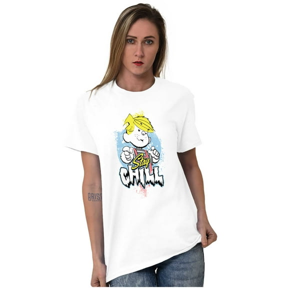 Cool Dennis The Menace Stay Chill Men's Graphic T Shirt Tees Brisco Brands S