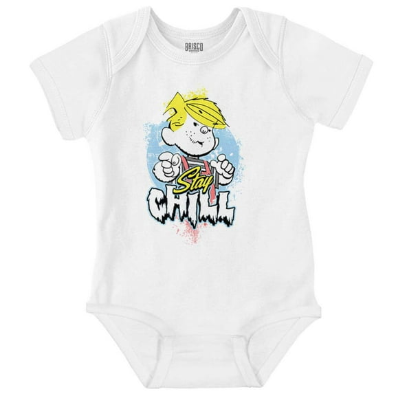 Cool Dennis The Menace Stay Chill Romper Boys or Girls Infant Baby Brisco Brands 24M