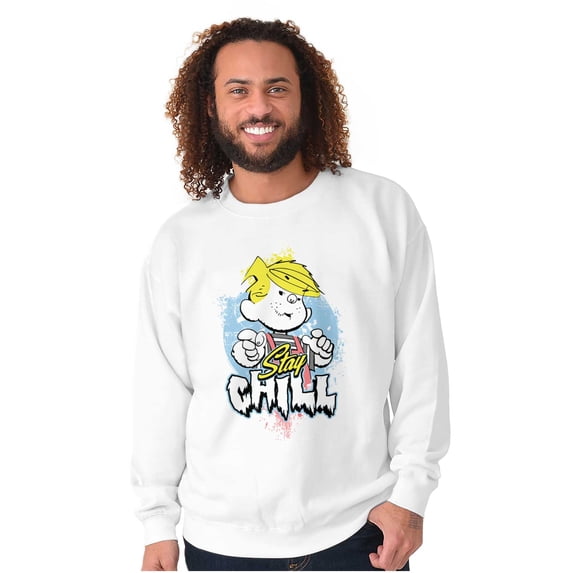 Cool Dennis The Menace Stay Chill Unisex Plus Size Sweatshirt Brisco Brands 4X
