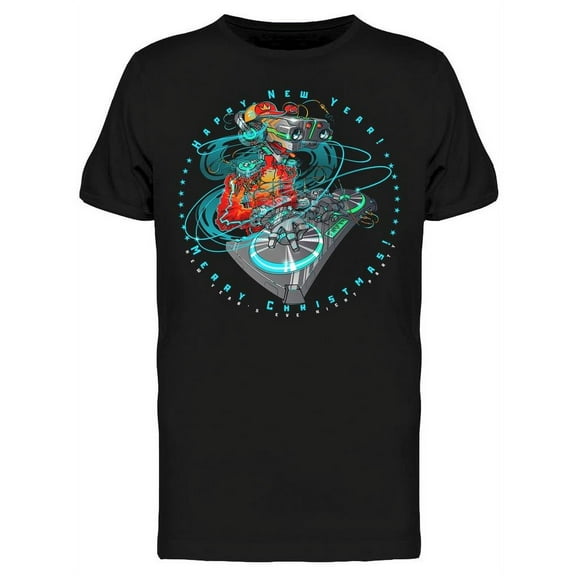Cool Design. Dj Robot T-Shirt Men -Image by Shutterstock, Male x-Large