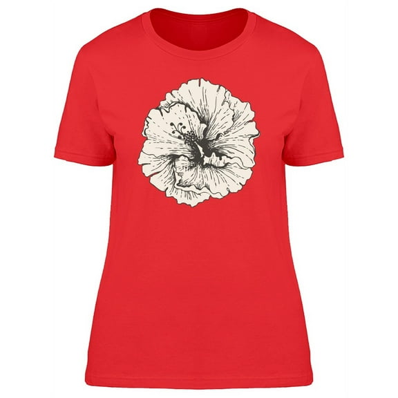 Cool Design Of Hibiscus Flower Tee Women's -Image by Shutterstock