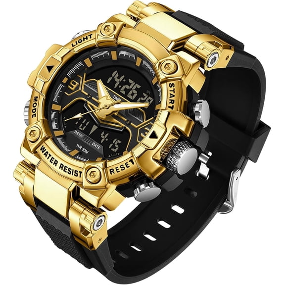 Cool Designer Mens Watches Blue Large Face Mascul Relojes para Hombres Unique Electronics Sports Military Bolder Running Heavy Duty Watch
