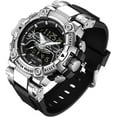 thumbnail image 1 of Cool Designer Mens Watches Blue Large Face Mascul Relojes para Hombres Unique Electronics Sports Military Bolder Running Heavy Duty Watch, 1 of 16