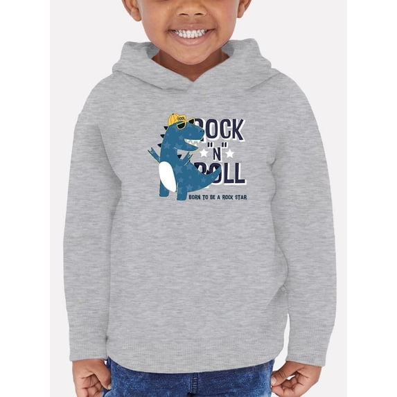 Cool Dino Born To Be Rockstar Hoodie Toddler -Image by Shutterstock, 4 Toddler