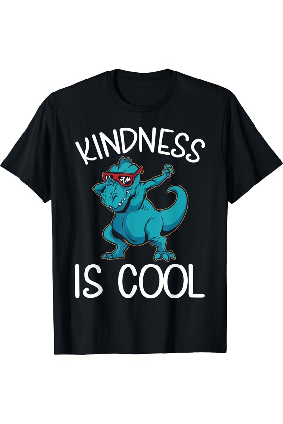 Cool Dino Kindness Graphic T-Shirt for Positive Vibes and Fun Outfits