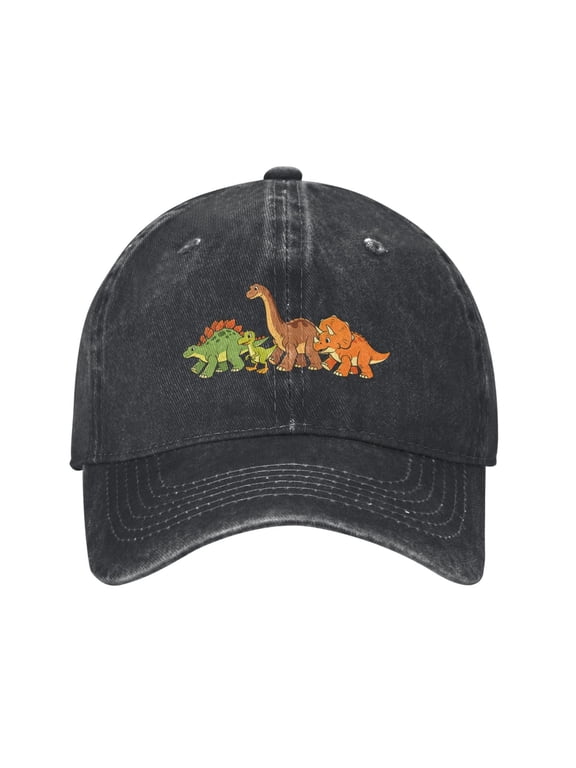 Cool Dinosaur Baseball Cap Denim Adjustable Funny Dinosaur Hat Christmas Birthday Gifts for Adults Men Women Dinosaur Lovers