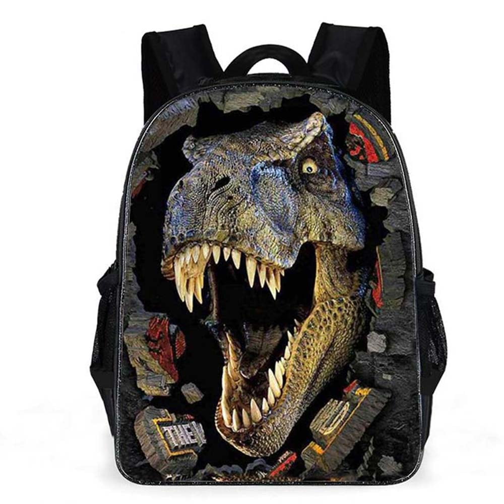 3 In 1 Dino Themed 17 Inch Backpack With Lunch Bag & Pencil Case