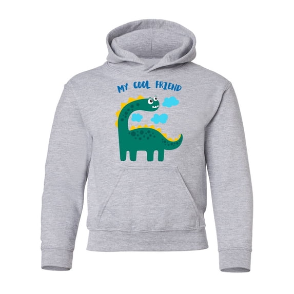 Cool Dinosaur Friend Hoodie Juniors -Image by Shutterstock, Medium