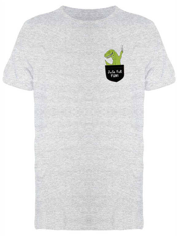 Cool Dinosaur In The Pocket T-Shirt Men -Image by Shutterstock, Male 3X-Large