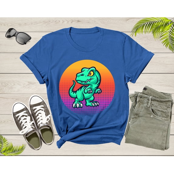 Cool Dinosaur T-Rex Animal Bird at Sunset for Men Women Kids T-Shirt Dino T Shirt Gift for Men Women Kids Boys Girls Cute Trex Dino Tshirt