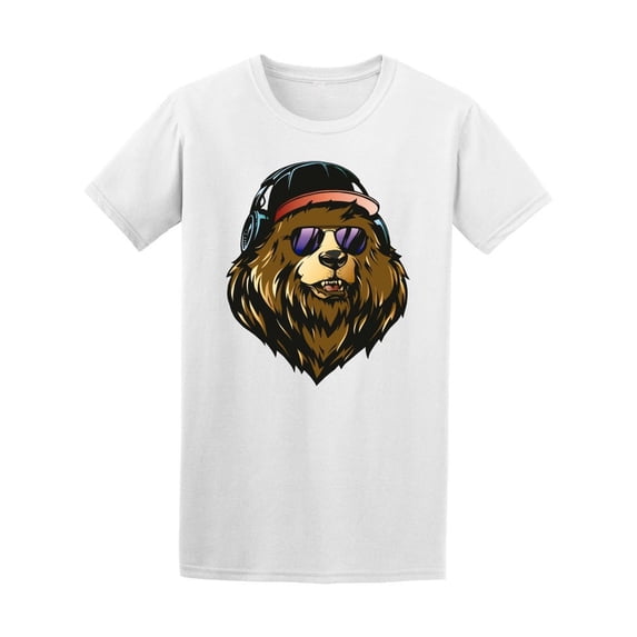 Cool Dj Bear Head Tee Men's -Image by Shutterstock