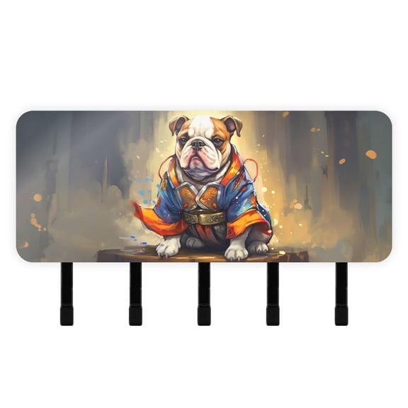 Cool Dog Mail Holder Organizer Wall Mount with Shelf Key Holder Key Rack with 5 Key Hooks for Wall Decorative