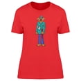 thumbnail image 1 of Cool Dog Man Cartoon T-Shirt Women -Image by Shutterstock, Female XX-Large, 1 of 2