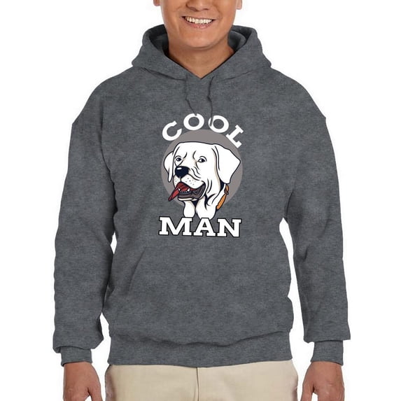Cool Dog, Man! Hoodie Men -Image by Shutterstock, Male x-Large