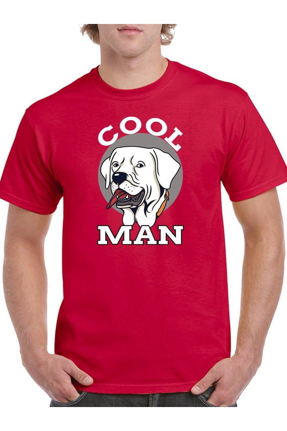 Cool Dog, Man T-Shirt Men -Image by Shutterstock, Male 5X-Large