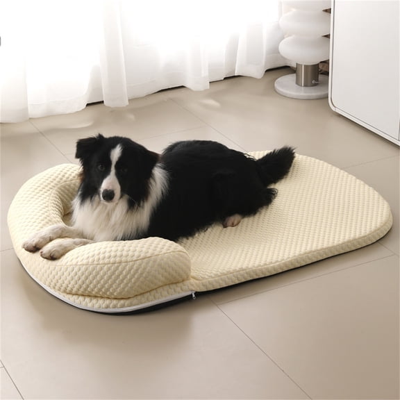 Cool Dog Mat, Self-Cooling Summer Pet Pad, High-Tech Fibre For Heat Dissipation Relieves Summer Heat, Safe Non-Slip Scratch-Resistant No Chemicals, Breathable Ice Silk Underlay