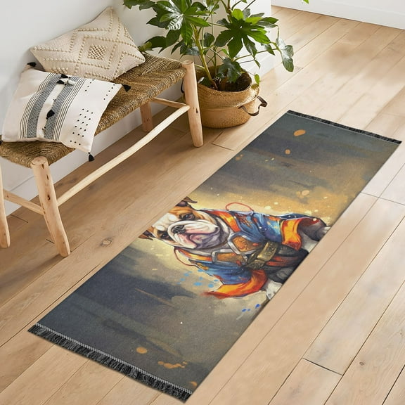 Cool Dog Runner Rug Machine Washable Area Rugs Carpet Non Slip Entryway Mat for Bedroom Entryway Front Door