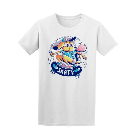Cool Dog Skater T-Shirt Men -Image by Shutterstock, Male Small