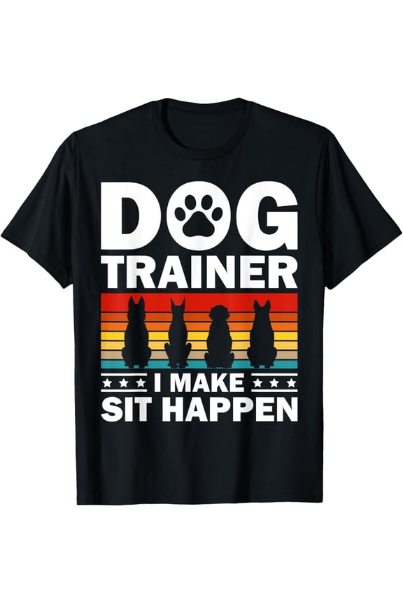 Cool Dog Trainer For Men Women Dog Training Agility Class T-ShirtMen and women, Black T-shirt, size: Extra large