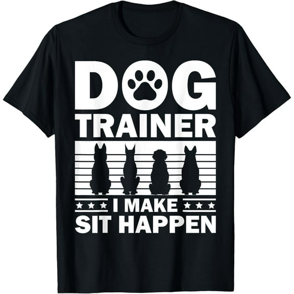 Cool Dog Trainer For Men Women Dog Training Agility Class T-ShirtMen and women, Black T-shirt, size: Extra large