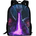thumbnail image 1 of Cool Dragon Backpack Dragon Purple Fire Bookbag for Elementary Middle High College Casual Travel Bag Computer Laptop Daypack Rucksack, 17 Inch, 1 of 8