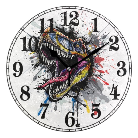 Cool Dragon Breaking Wall Silent Wall Clock 10" Non-Ticking Battery Clock