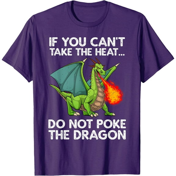 Cool Dragon Design Mythical Dragon Lover Unisex T-Shirt for Men Women Kids Toddler,Purple Color,Size YM