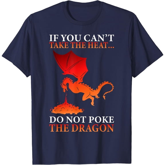 Cool Dragon Flame-Spewing Flying Mythical Creature Unisex T-Shirt for Men Women Kids Toddler,Navy Color,Size XL