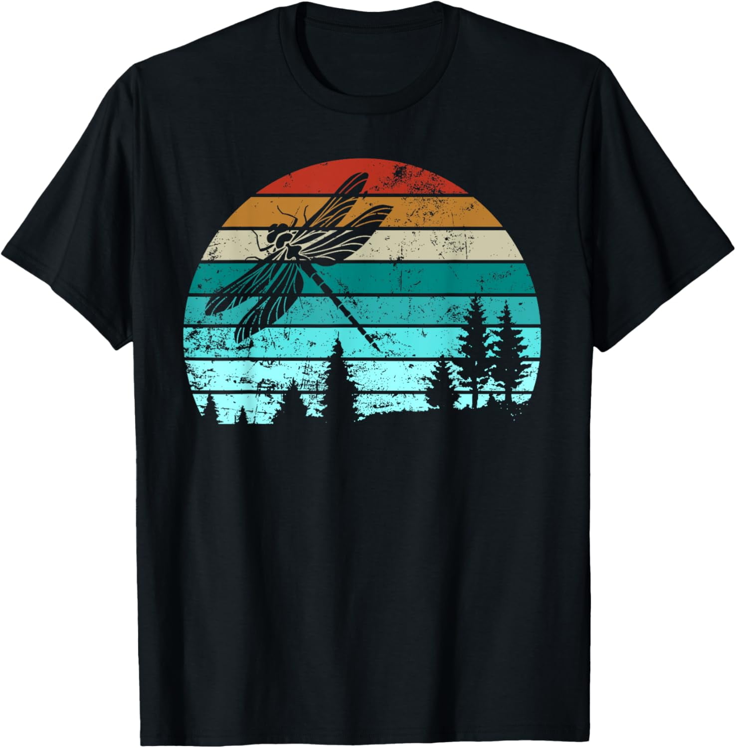 Cool Dragonfly Art Men Women Retro Nature Insect Entomology T-Shirt
