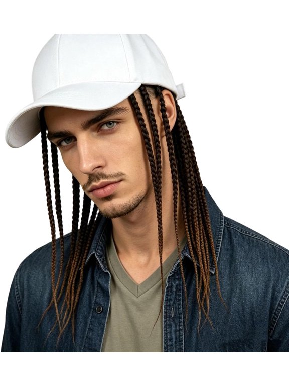 Cool Dreadlocks Wigs Baseball Hat for Men and Women Unisex Sun Cap for Quick Hair Type Change and Cosplay Accessory Fast Hat