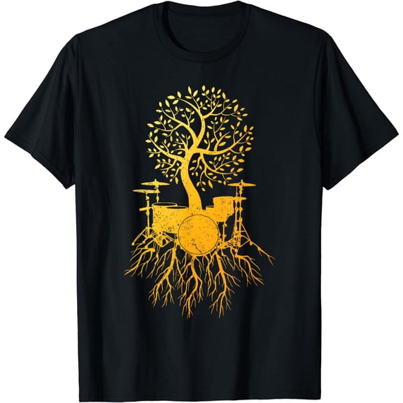 Cool Drum Set Art For Men Women Drummer Music Drumming Lover T-Shirt