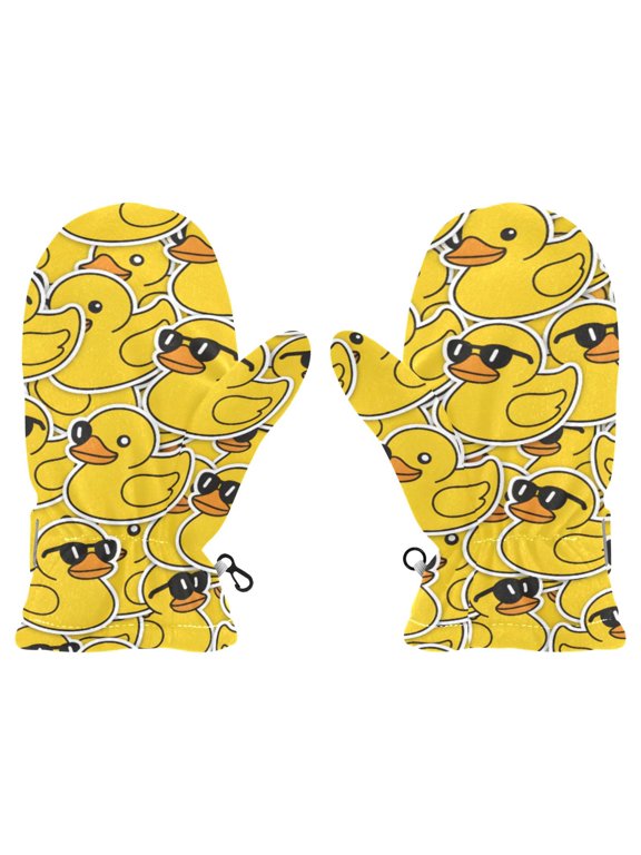Cool Duck Cold Weather Mittens Warm Thick Fleece Lined Adjustable Snow Outdoor Winter Medium Ages 4-6