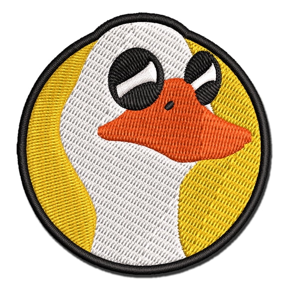 Cool Duck with Sunglasses Applique Multi-Color Embroidered Hook & Loop Patch - 2.5 Inch Small