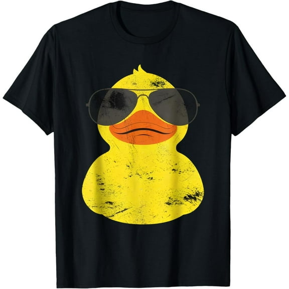 Cool Duckie Sunglasses Tee Funny Duckling Design T Shirt Rubber Duck Graphic Tees Tops Summer Black S-5XL