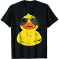 thumbnail image 1 of Cool Duckie Sunglasses Tee Funny Duckling Design T Shirt Rubber Duck Graphic Tees Tops Summer Black S-5XL, 1 of 5