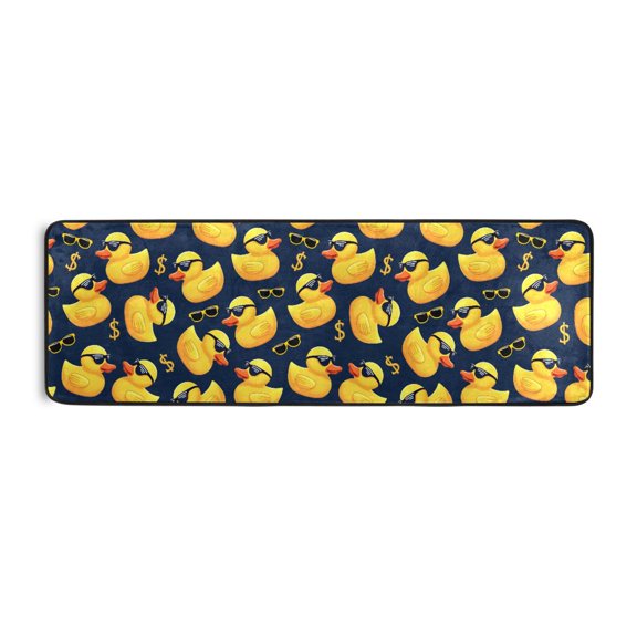 Cool Ducks Runner Rug 24x72 Inch Cushioned Non Slip Soft Absorbent Floor Mat