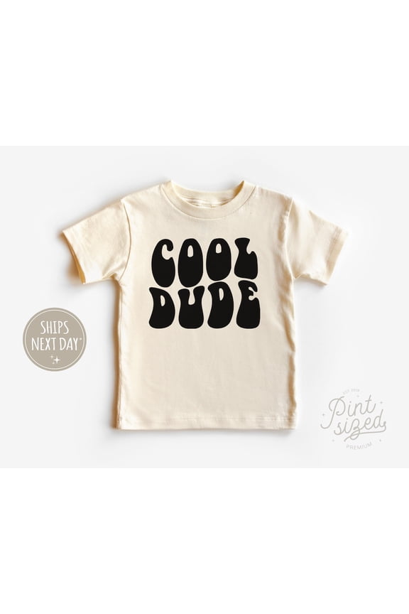 Cool Dude Toddler Shirt - Retro Kids Shirt - Cute Little Dude Natural Toddler Tee, New Born, Baby Shower Gift, New Parents Gift
