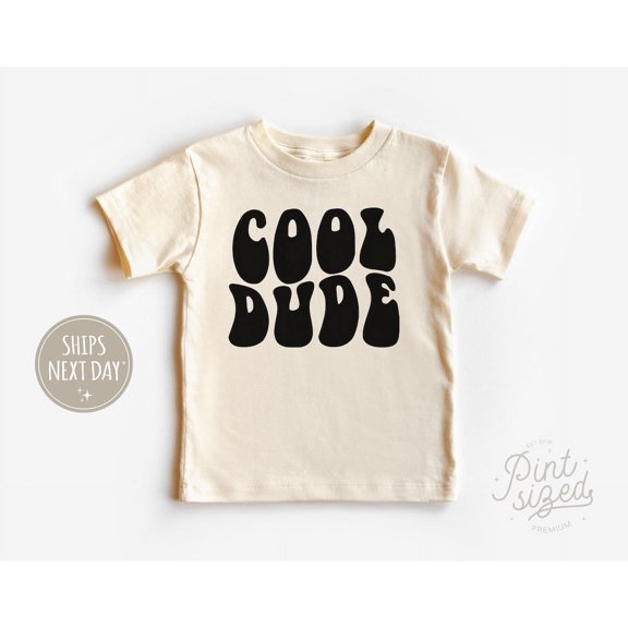 Cool Dude Toddler Shirt - Retro Kids Shirt - Cute Little Dude Natural Toddler Tee, New Born, Baby Shower Gift, New Parents Gift