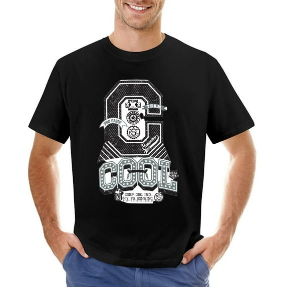 Cool Dyna Team Men’s Graphic T-shirt Vintage Short Sleeve Sport Tee Black 2XL
