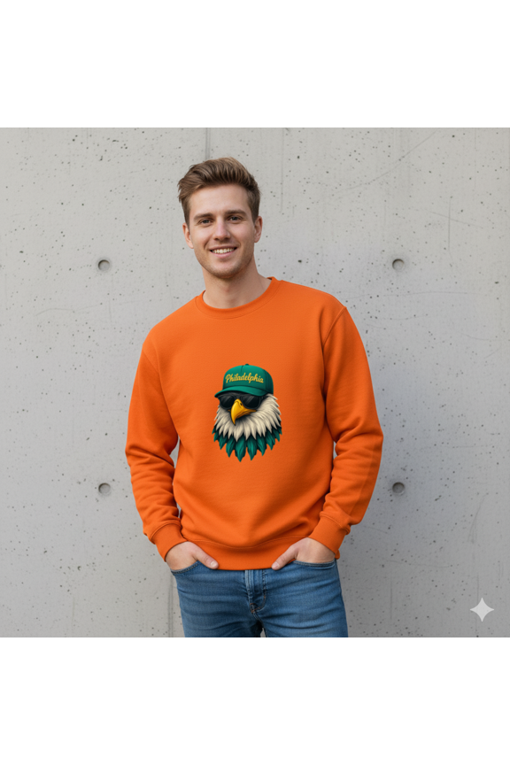 Cool Eagle Face with Sunglasses Funny Family Pride Graphic Sweatshirt, up to size 5XL